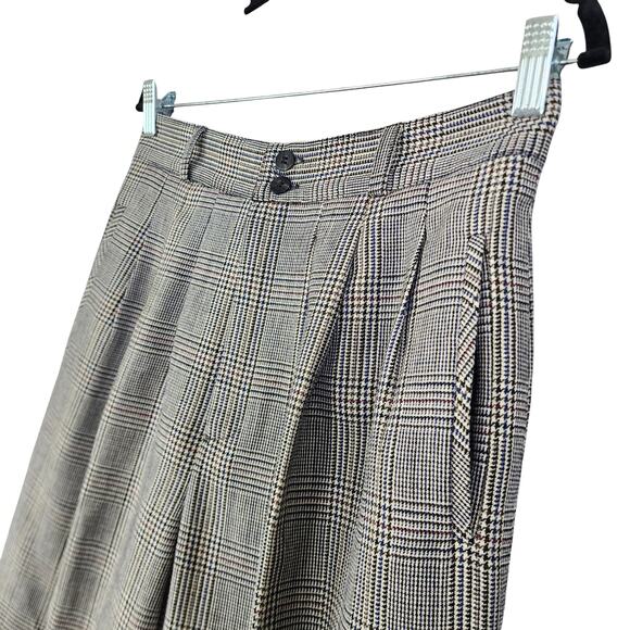 Alanni by Donnybrook Womens Plaid Wool Trouser Pants Size 12 Career Academia 90s - Picture 3 of 11